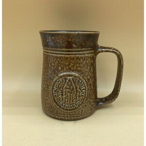 Vintage Rustic Bendigo Pottery Australia Tankard Beer Stein Brown Glaze